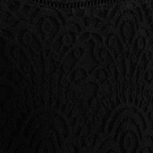 Downeast A-Line Black Lace Midi-length Dress with Lining, Size M - Picture 3 of 7